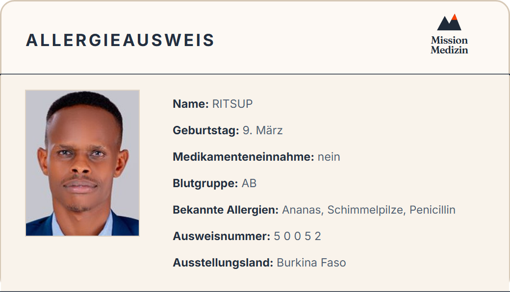 Allergieausweis
