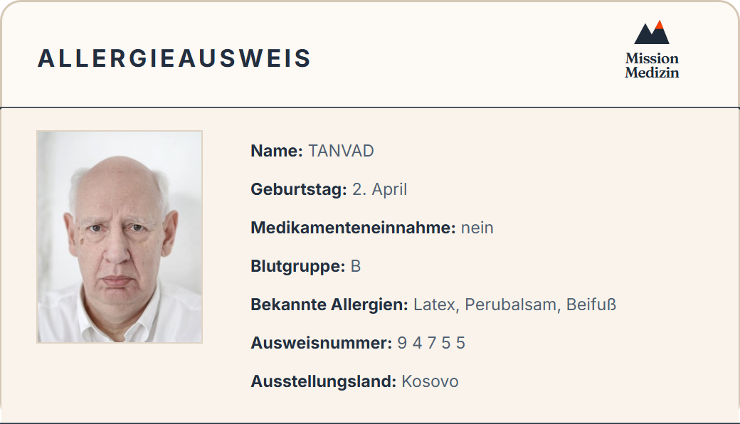 Allergieausweis