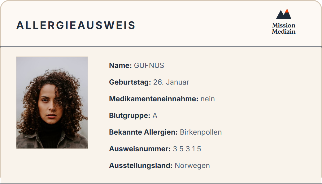 Allergieausweis