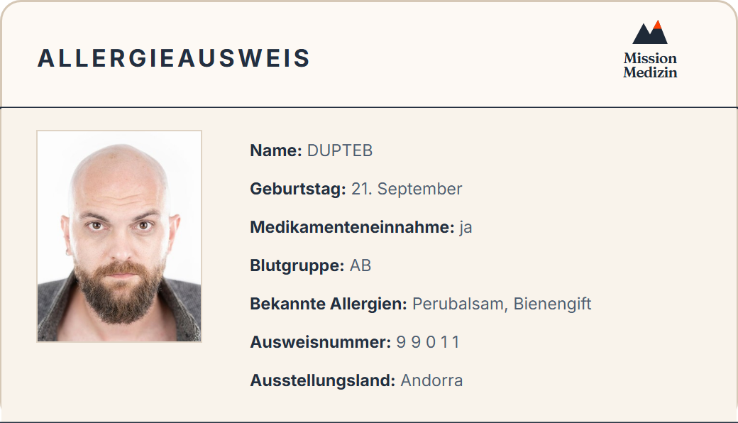 Allergieausweis