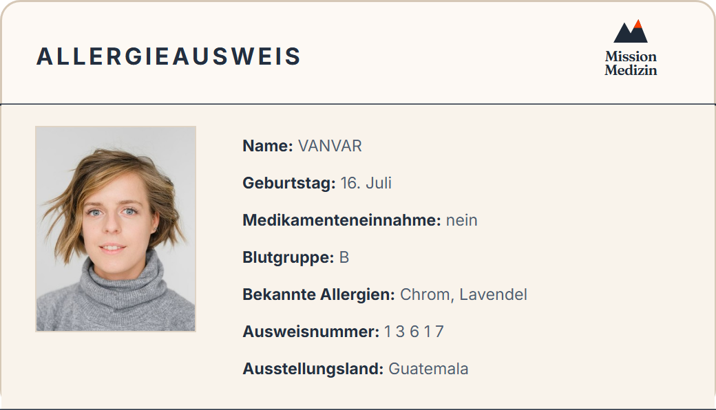 Allergieausweis
