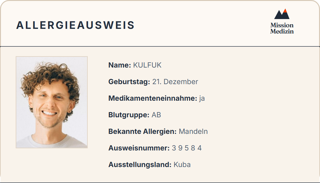 Allergieausweis