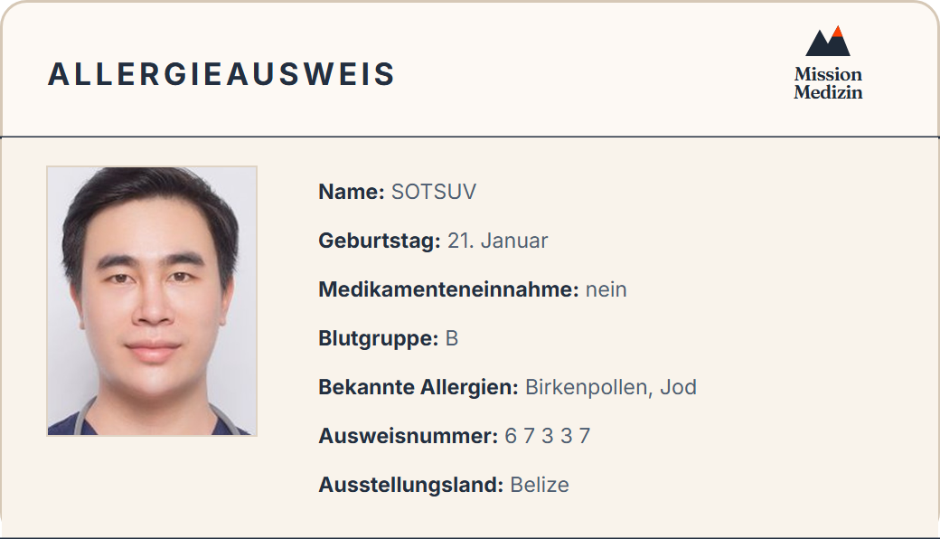 Allergieausweis