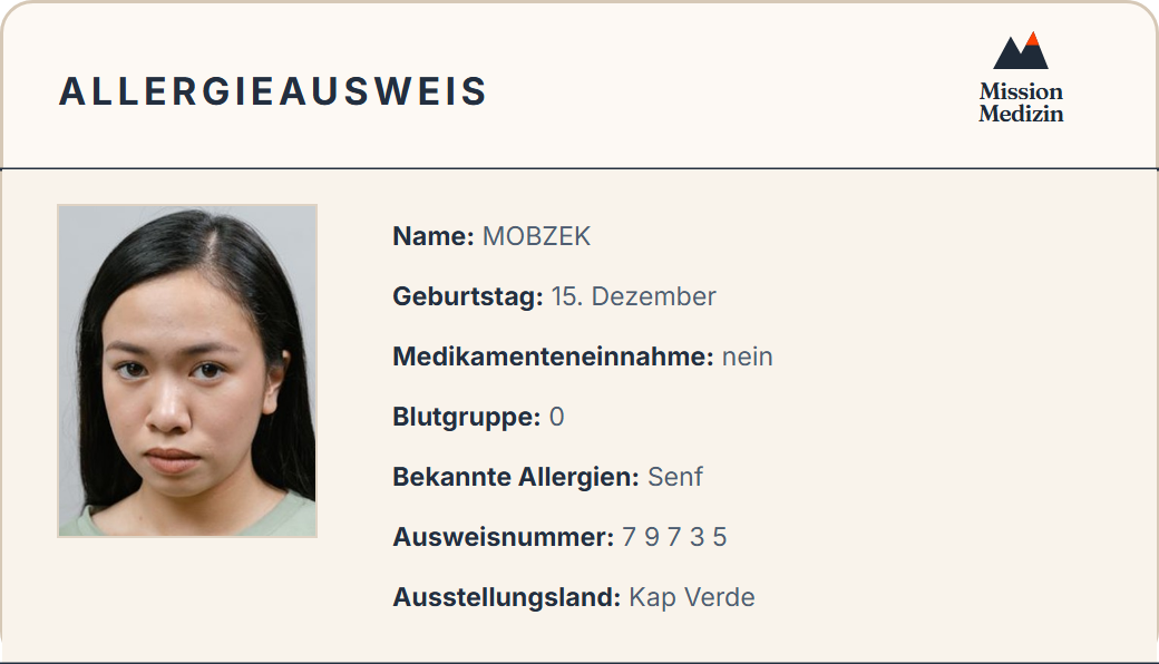 Allergieausweis