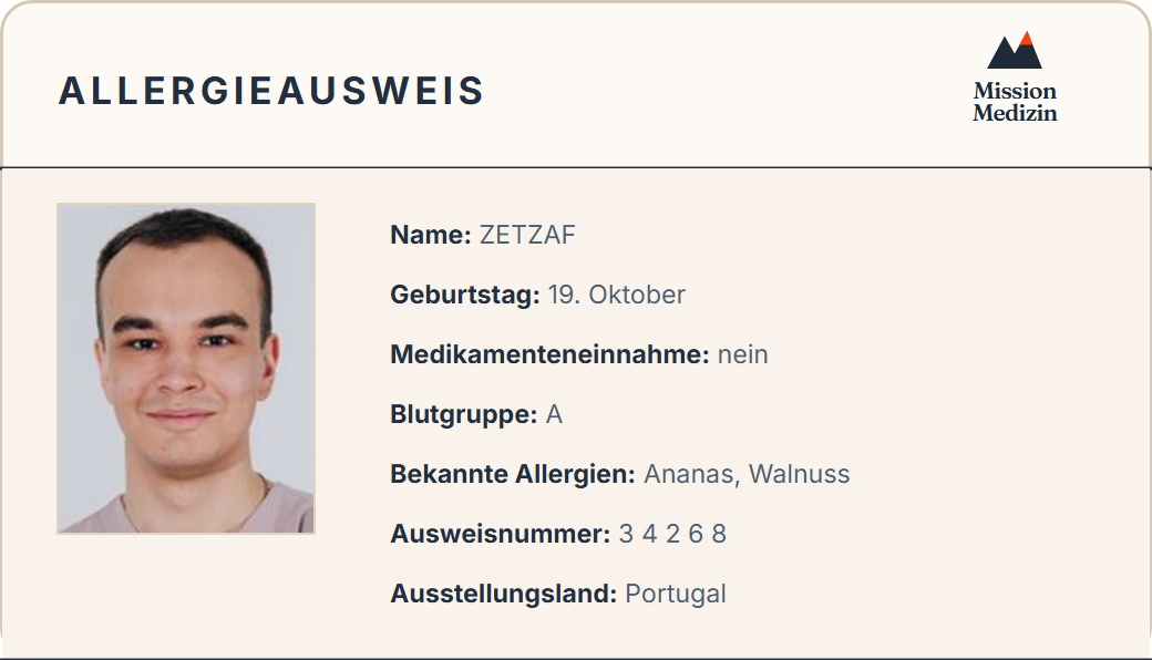 Allergieausweis