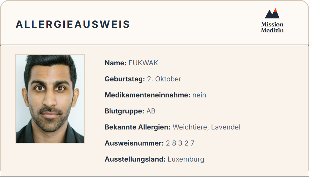 Allergieausweis