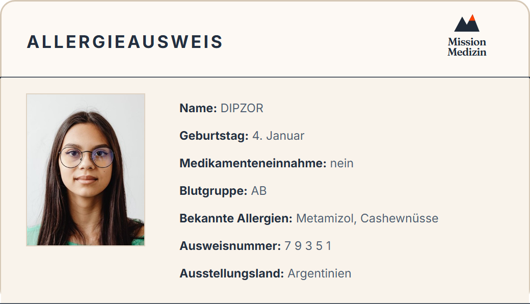 Allergieausweis