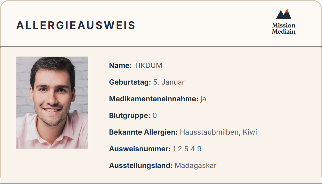 Allergieausweis