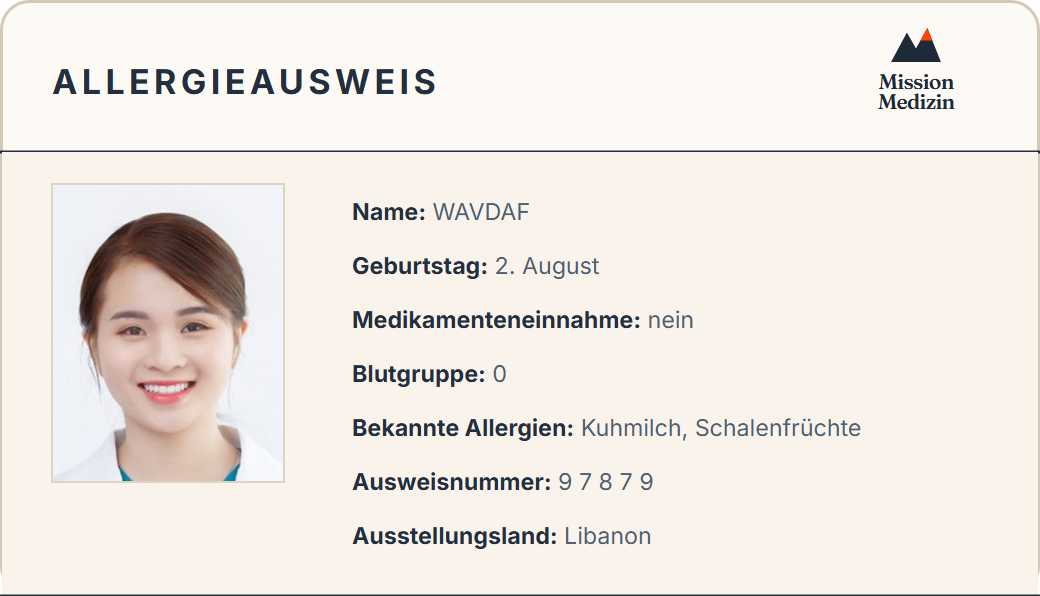 Allergieausweis