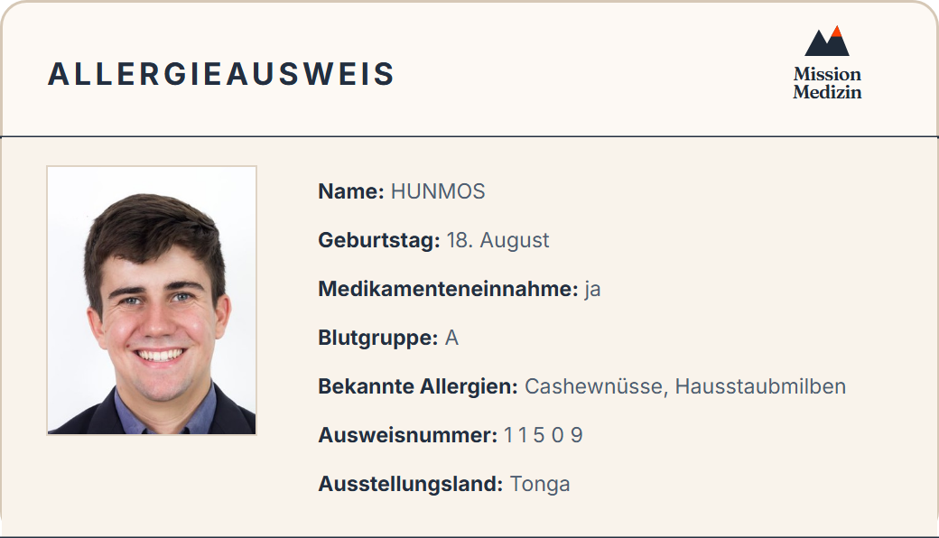 Allergieausweis