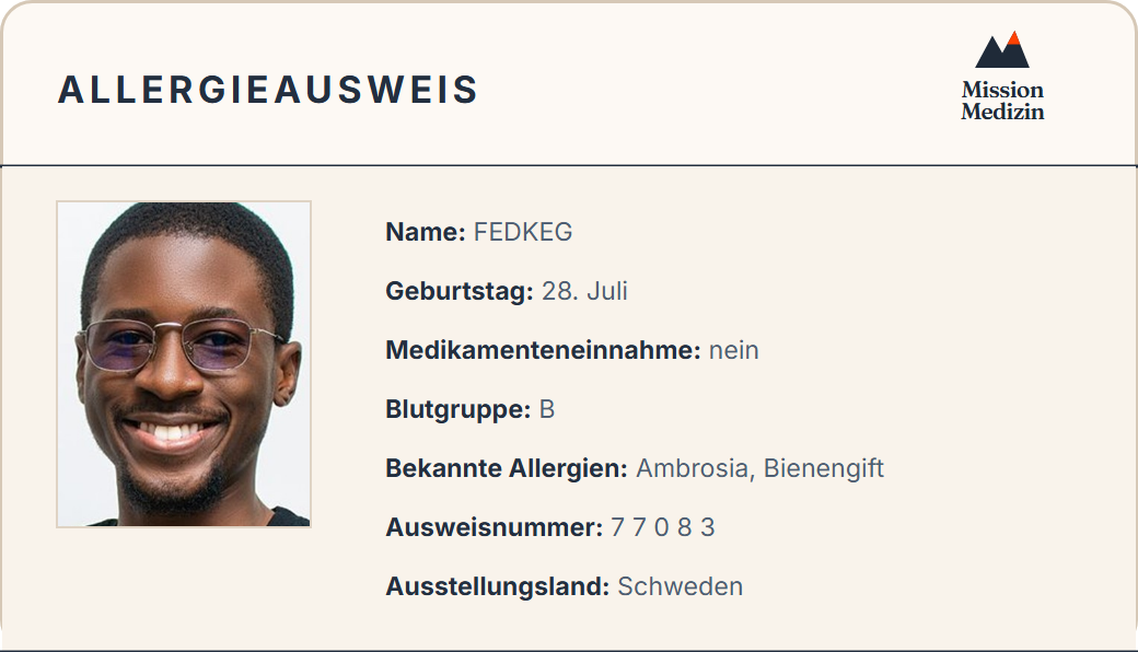 Allergieausweis
