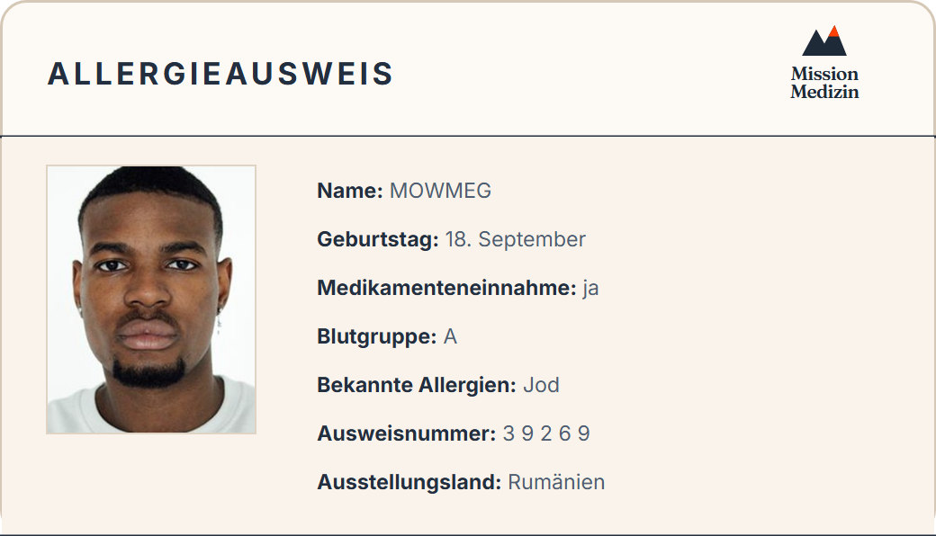 Allergieausweis