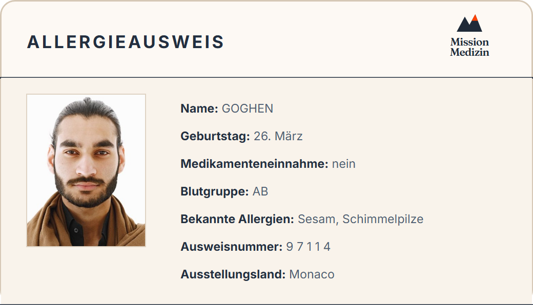 Allergieausweis