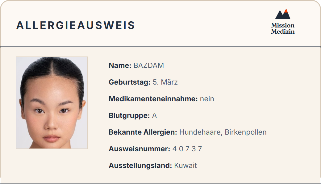 Allergieausweis