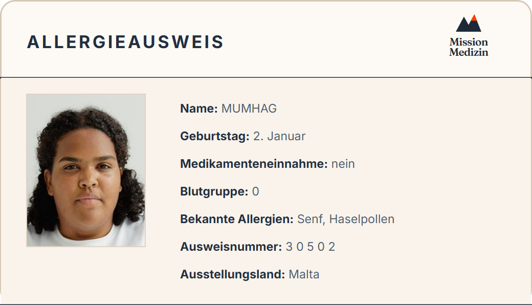 Allergieausweis
