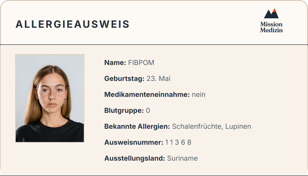 Allergieausweis