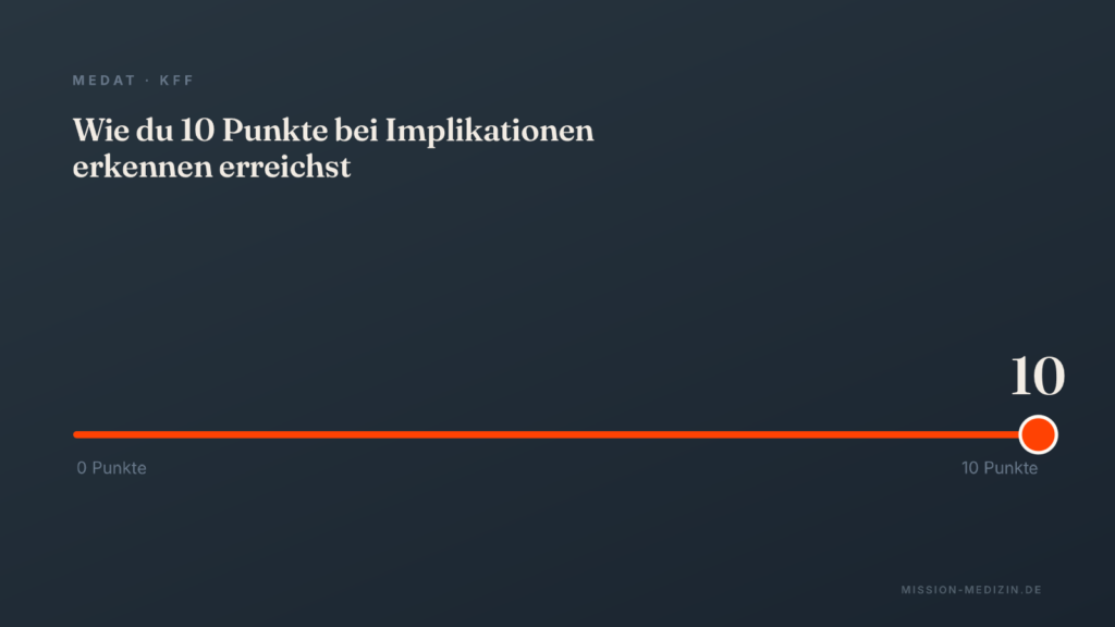 Wie du 10 Punkte bei Implikationen erkennen erreichst