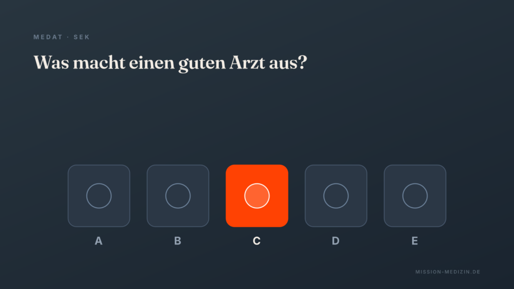 SEK beim MedAT – Was macht einen guten Arzt oder eine gute Ärztin aus?