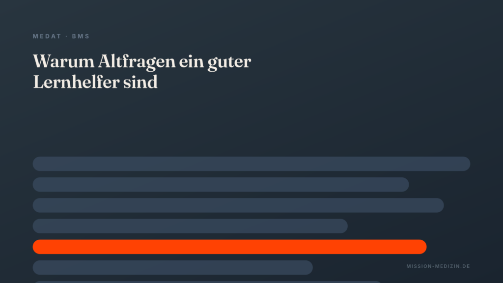 Warum Altfragen ein guter Lernhelfer sein können!