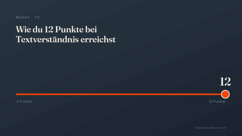Wie du 12 Punkte bei Textverständnis erreichst