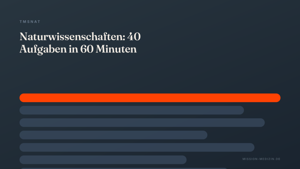 TMSnat Naturwissenschaften: 40 Aufgaben in 60 Minuten