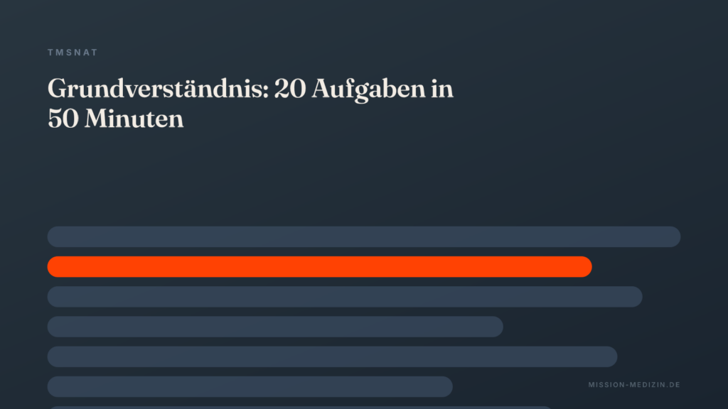 TMSnat Grundverständnis: 20 Aufgaben in 50 Minuten