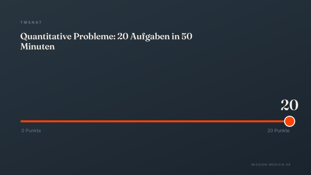 TMSnat Quantitative Probleme: 20 Aufgaben in 50 Minuten