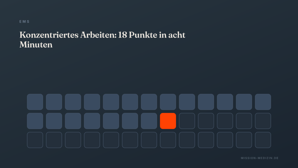 EMS Konzentriertes Arbeiten: 18 Punkte in acht Minuten