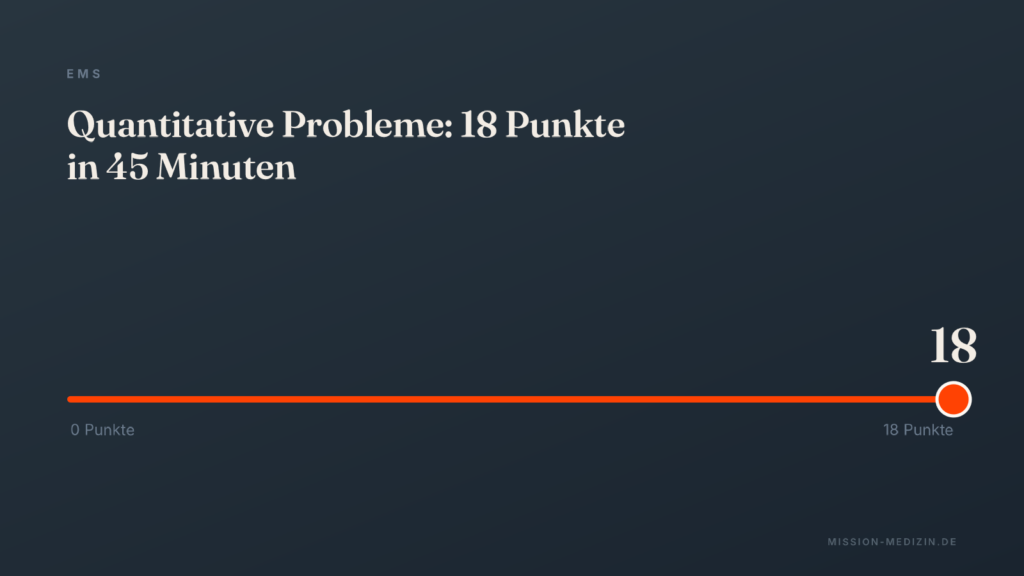 EMS Quantitative Probleme: 18 Punkte in 45 Minuten