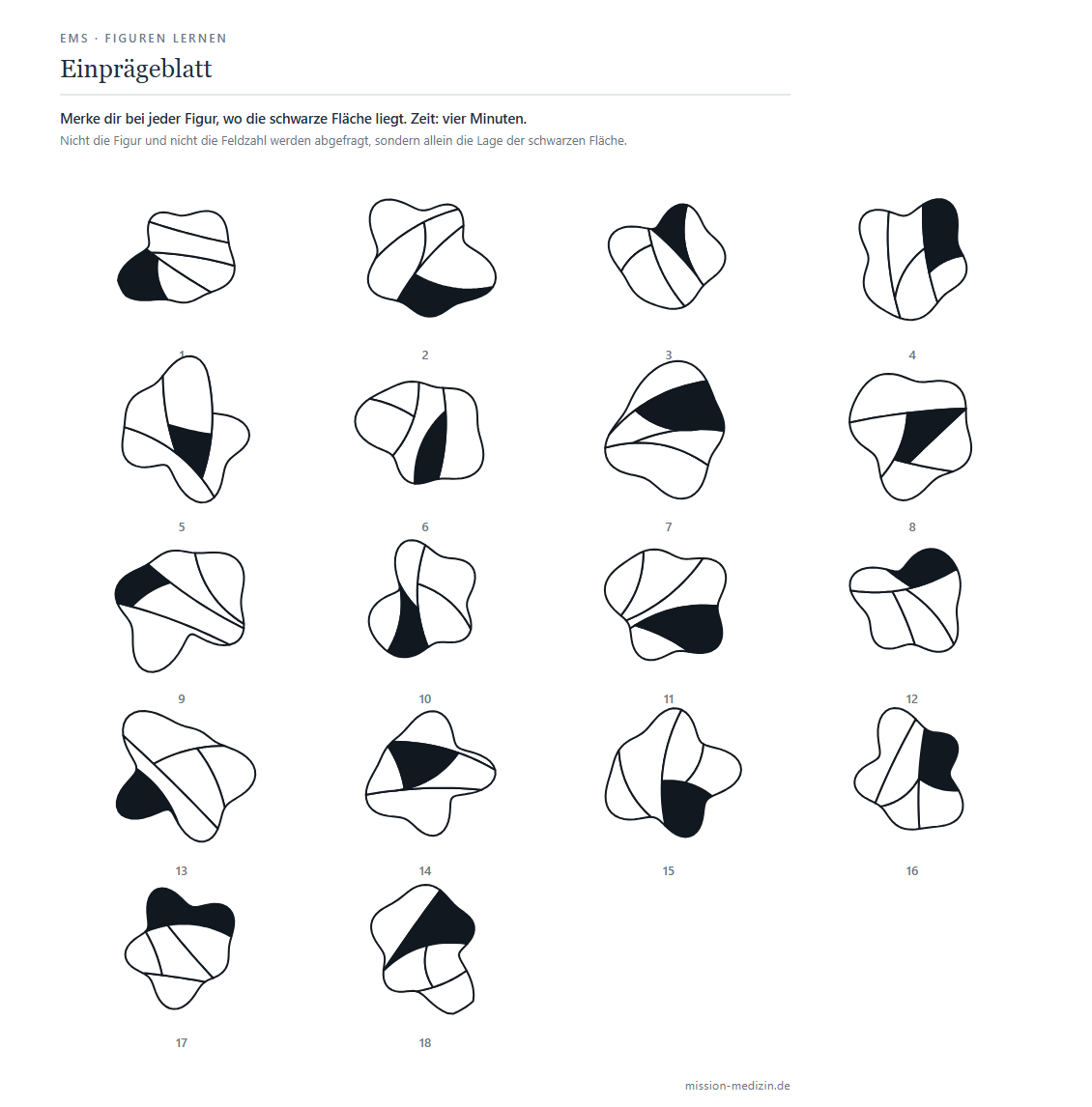 Einprägeblatt mit 18 Figuren