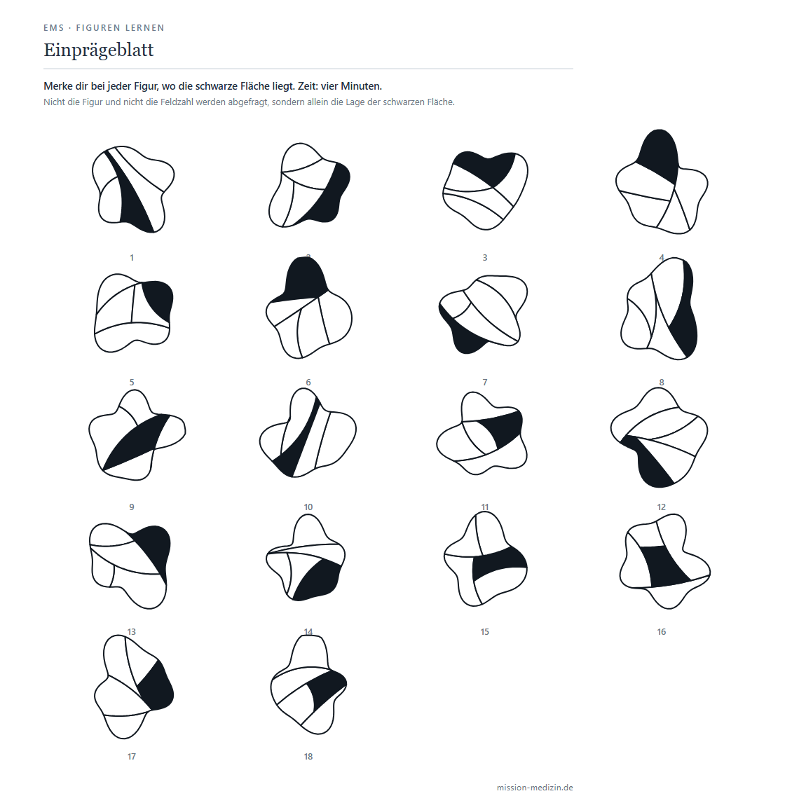 Einprägeblatt mit 18 Figuren