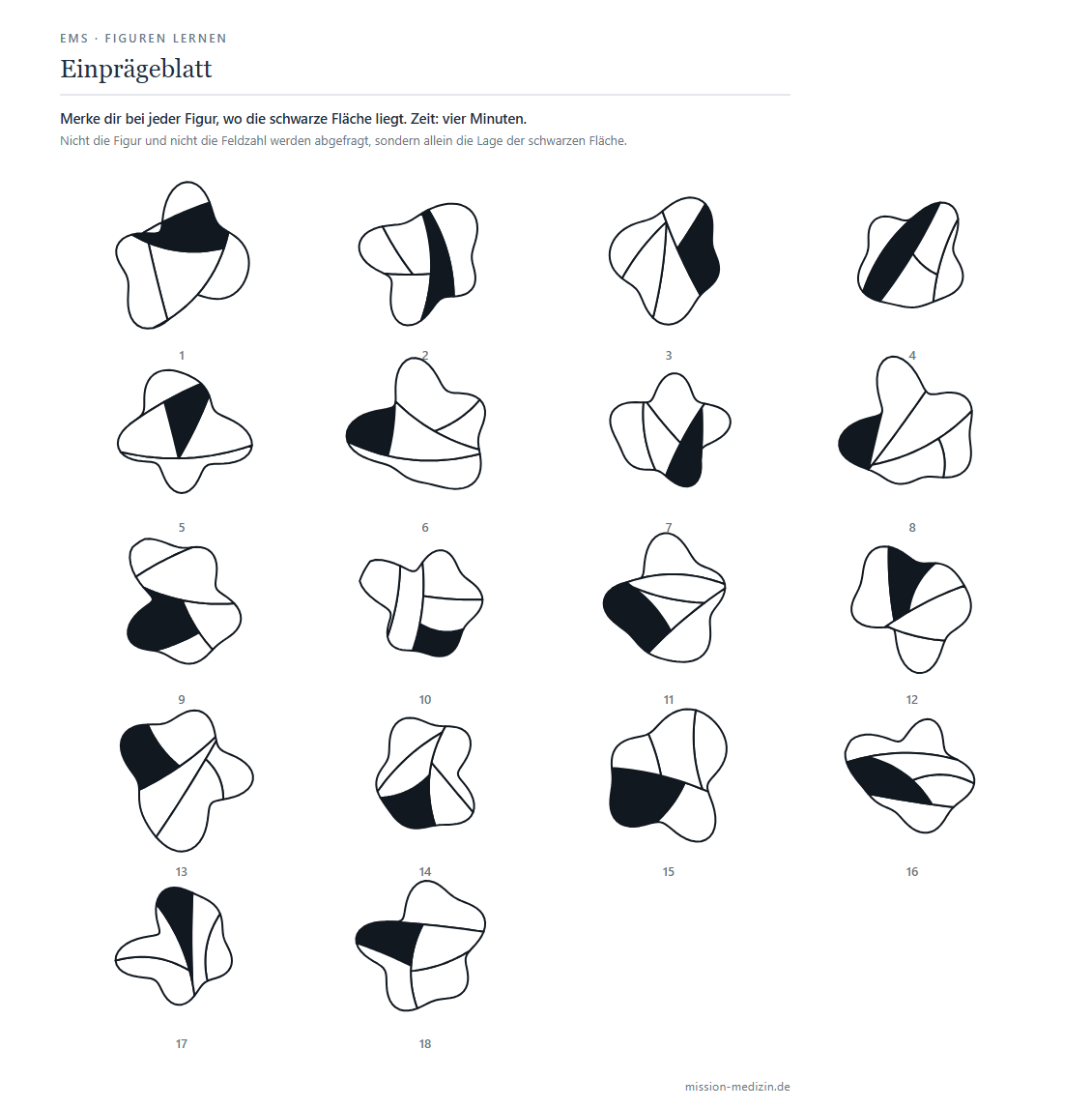 Einprägeblatt mit 18 Figuren