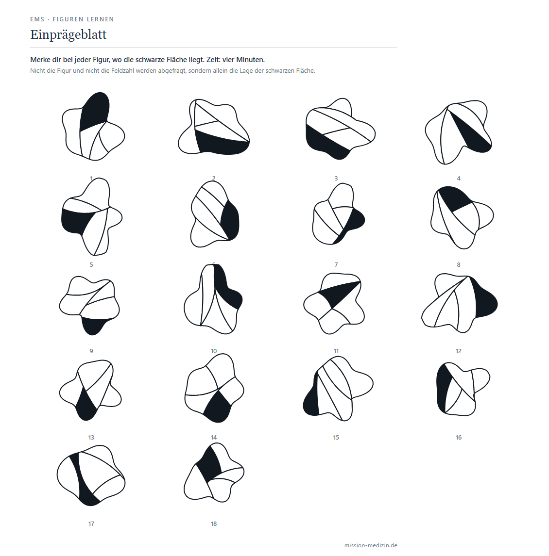 Einprägeblatt mit 18 Figuren