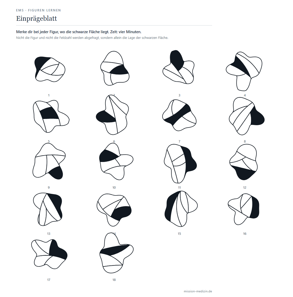 Einprägeblatt mit 18 Figuren