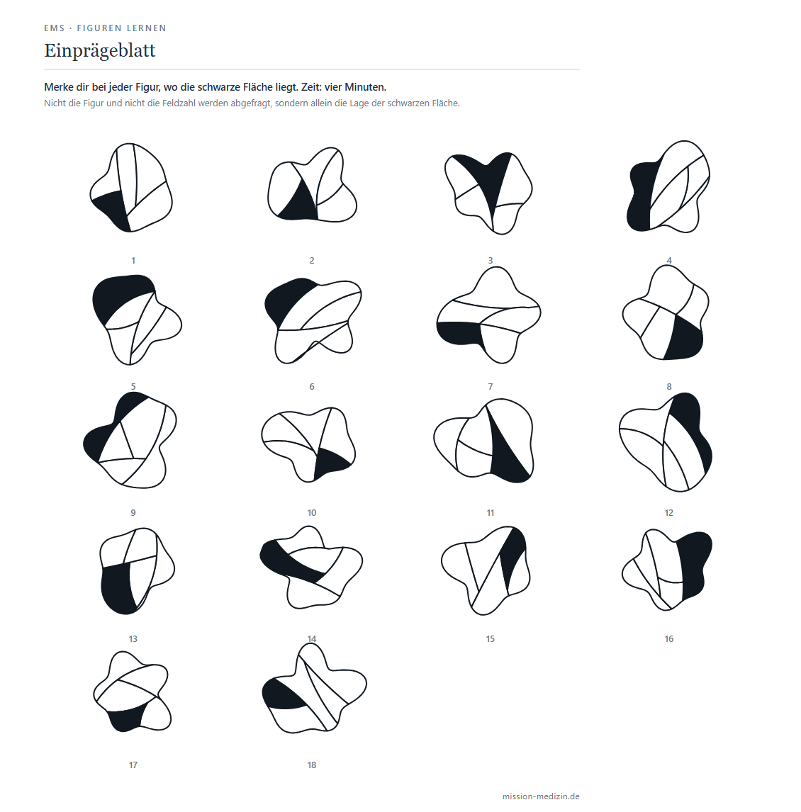 Einprägeblatt mit 18 Figuren
