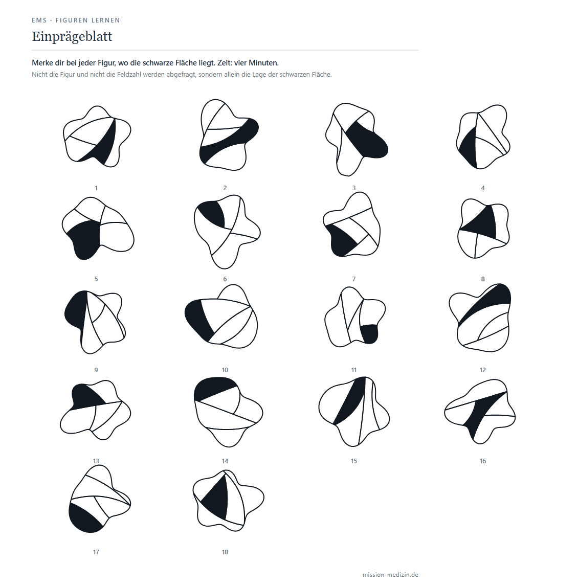 Einprägeblatt mit 18 Figuren