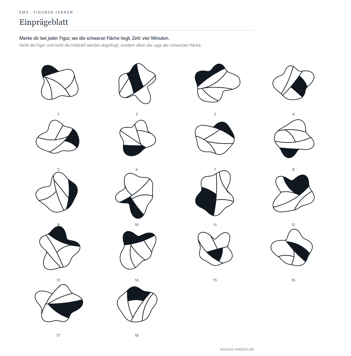 Einprägeblatt mit 18 Figuren