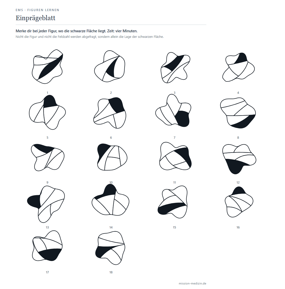 Einprägeblatt mit 18 Figuren