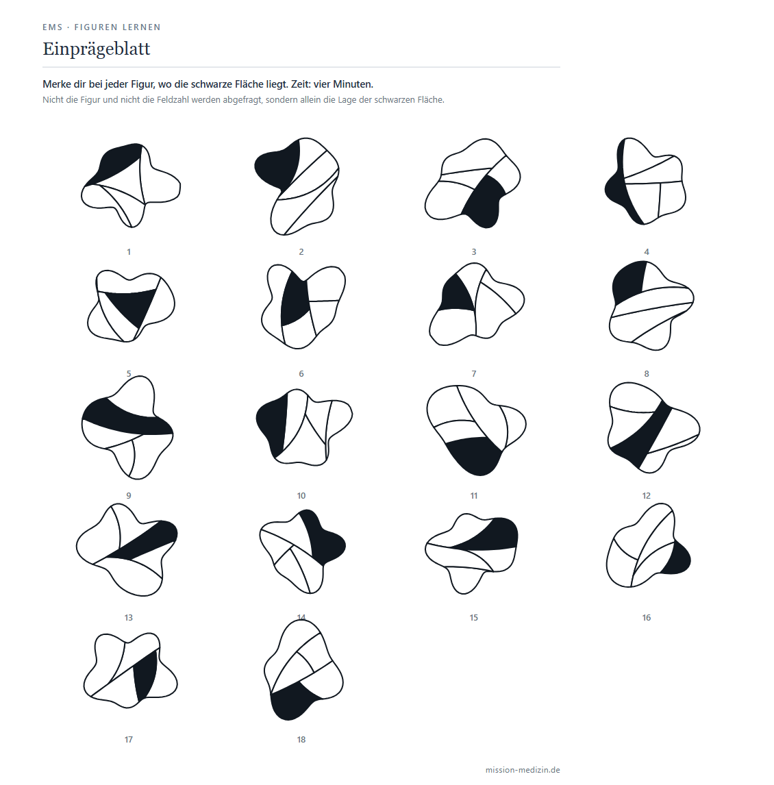 Einprägeblatt mit 18 Figuren
