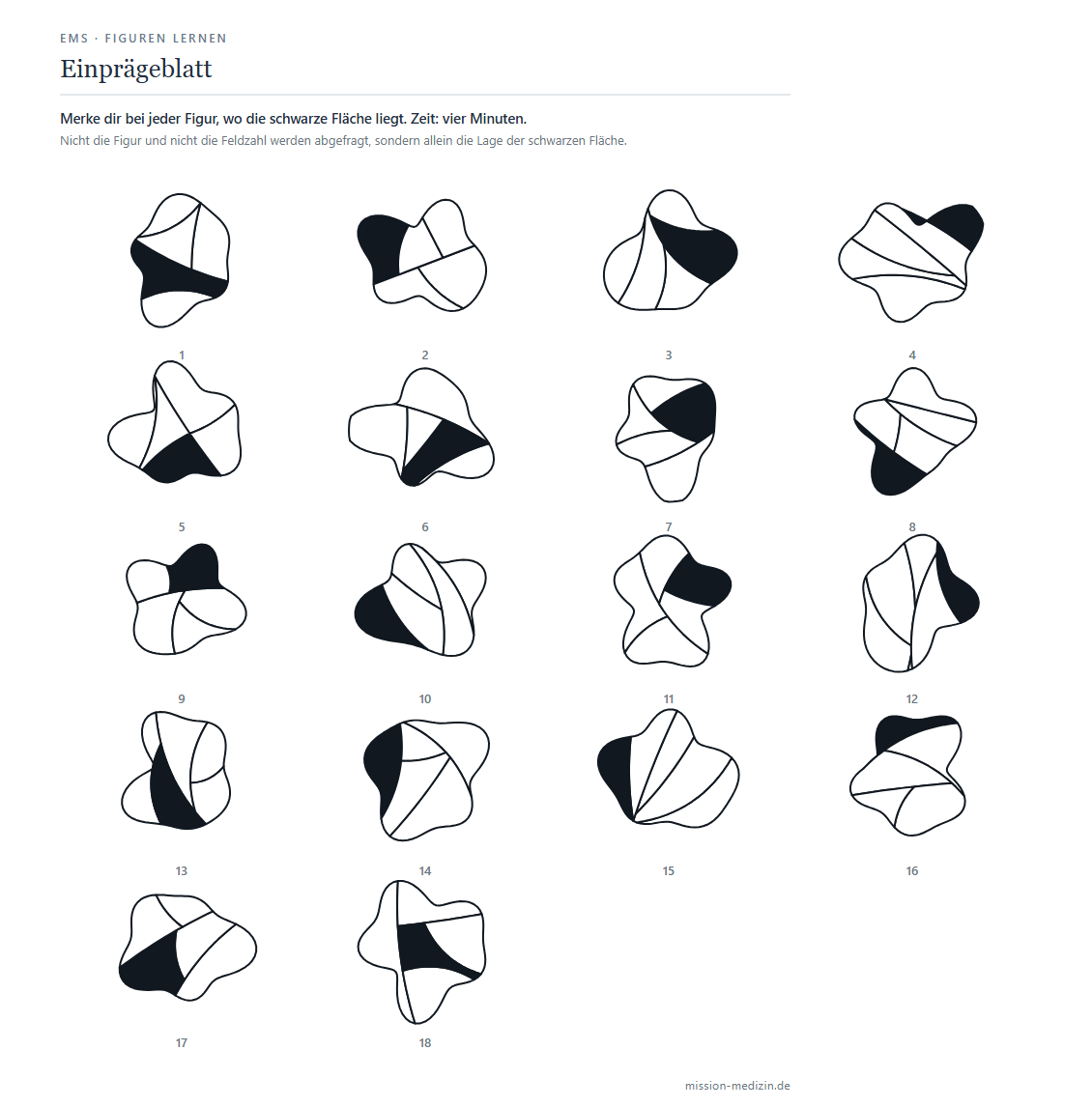 Einprägeblatt mit 18 Figuren