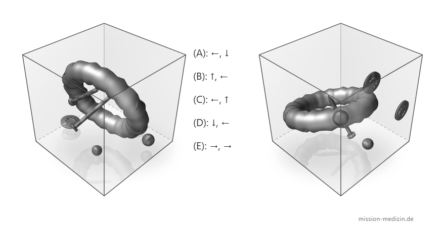 Ausgangsposition und Zielansicht des Würfels